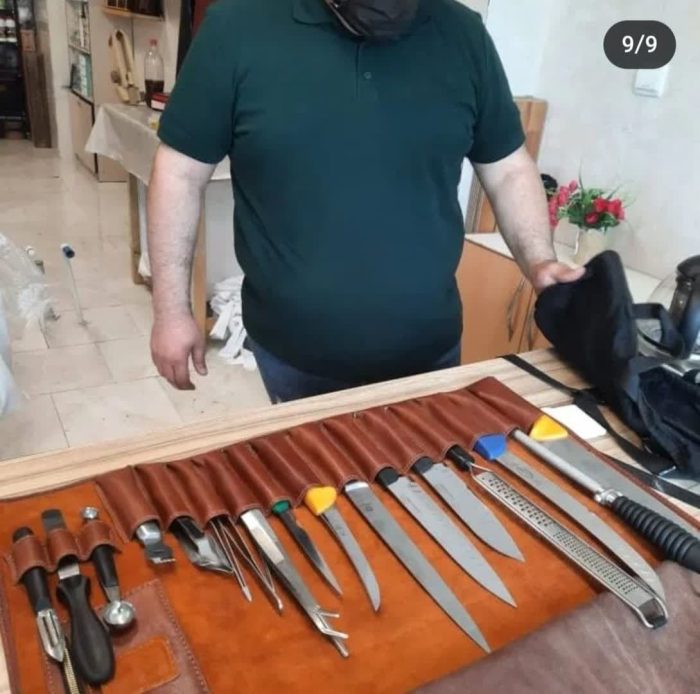 کیف چاقوی چرمی برای حرفه ای ها